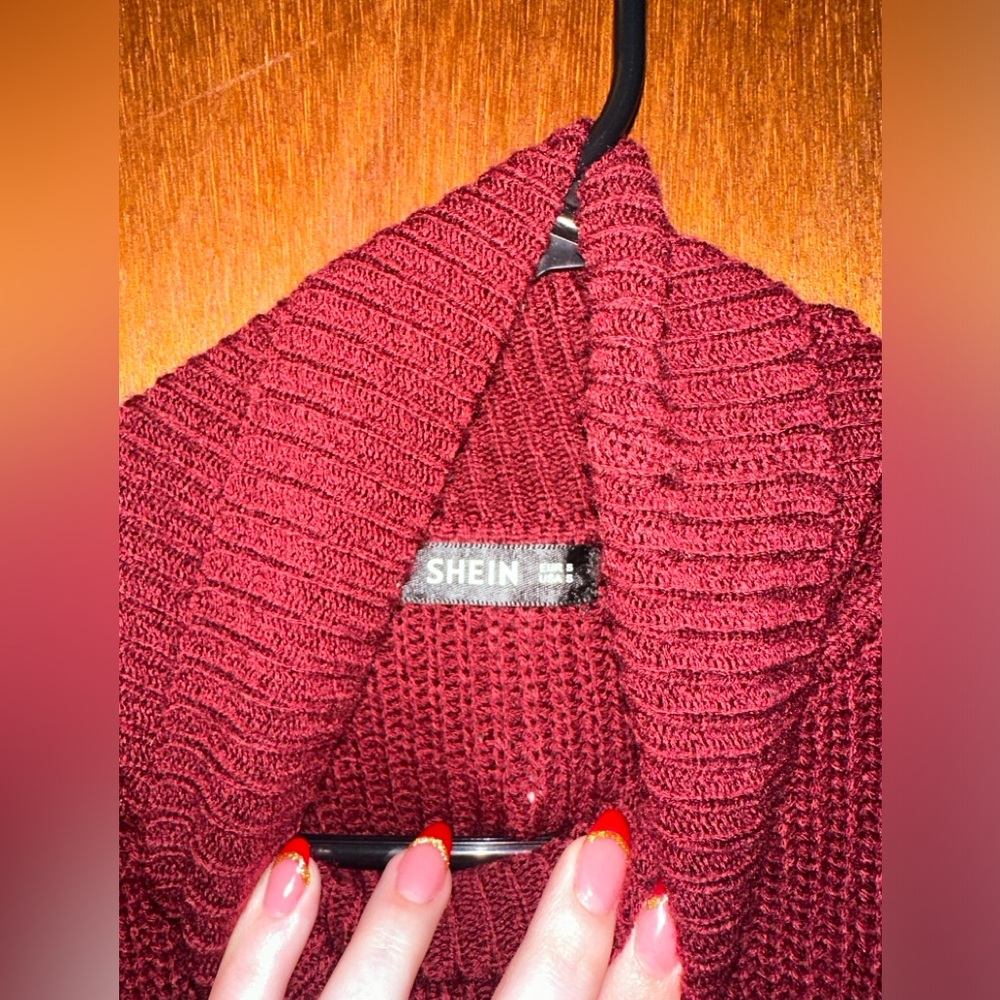 Red Sweater Dress - Picture 2 of 4